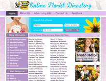 Tablet Screenshot of floralyellowpages.com